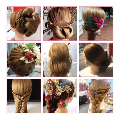 NEVERLAND 30'' 75cm long thick hairs practice Training Head Hairdressing Styling Synthesis Training Mannequin Doll Head
