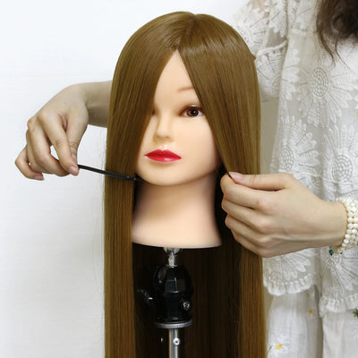 NEVERLAND 30'' 75cm long thick hairs practice Training Head Hairdressing Styling Synthesis Training Mannequin Doll Head