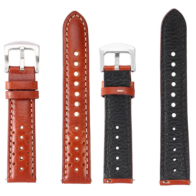 Cowhide Leather Watch Strap 18mm 19mm 20mm 22mm Watchband Vintage Wrist Band Accessories Quick Release Replacement Belt For Men