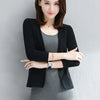 Women Spring Summer Cardigan Half Sleeve Office Lady Basic Tops Solid Color Cotton Woman's Clothings Outerwear women Blause
