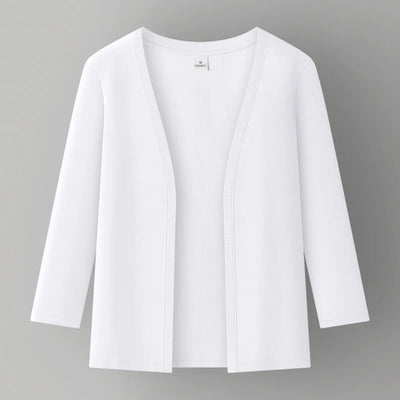 Women Spring Summer Cardigan Half Sleeve Office Lady Basic Tops Solid Color Cotton Woman's Clothings Outerwear women Blause