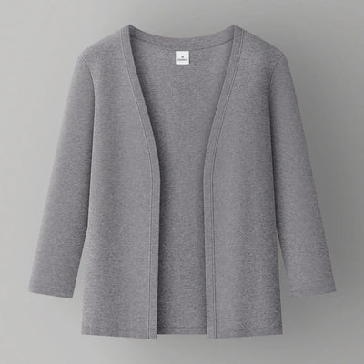 Women Spring Summer Cardigan Half Sleeve Office Lady Basic Tops Solid Color Cotton Woman's Clothings Outerwear women Blause
