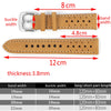 Cowhide Leather Watch Strap 18mm 19mm 20mm 22mm Watchband Vintage Wrist Band Accessories Quick Release Replacement Belt For Men